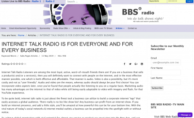 BBS Web Radio-TV USA - Article detail page