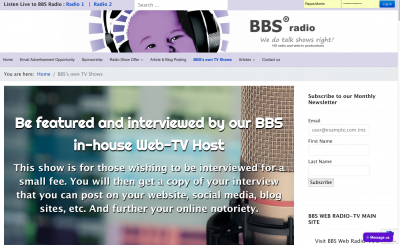 BBS Web Radio-TV - BBS in house Radio-TV show hosted by Raymond Morris part 1