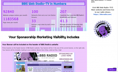 BBS Web Radio-TV - Global BBS Sponsorship offer with Shopping Cart and payment Gateway part 2&nbsp;Text copy writing by CCM