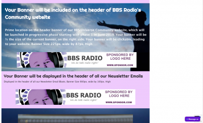 BBS Web Radio-TV - Global BBS Sponsorship offer with Shopping Cart and payment Gateway part 3&nbsp;Text copy writing by CCM