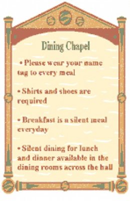 Dining Room Rules